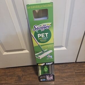 Swiffer Sweeper Pet 2-in-1, Dry & Wet Multi-Surface Floor Cleaner Sweeping Kit